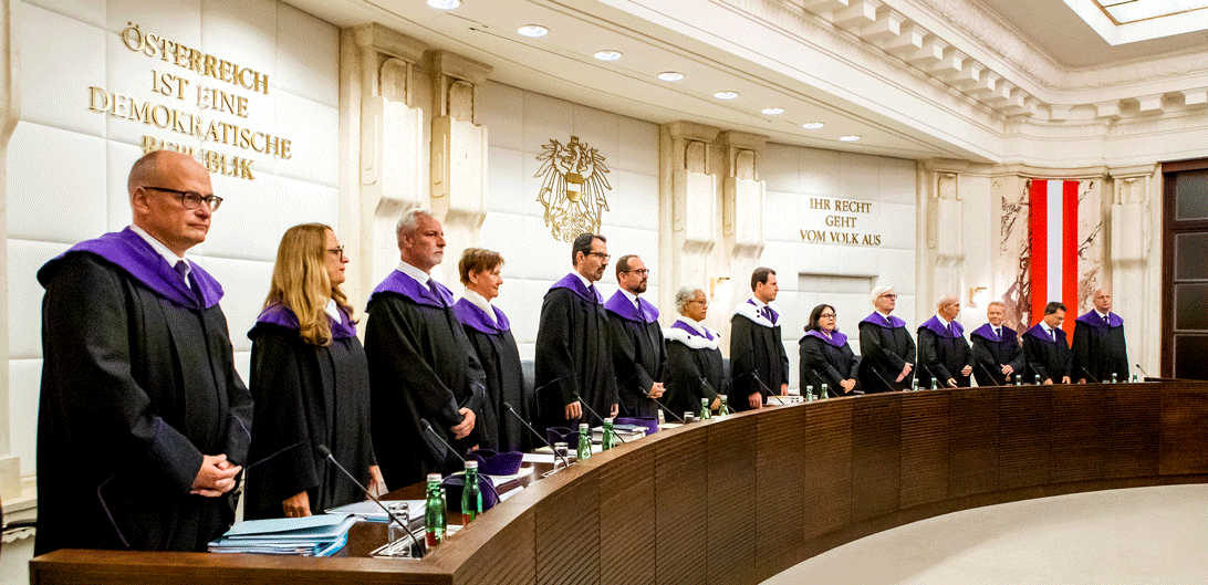 The panel of judges at a public hearing in October 2023 (photo: Achim Bieniek)